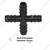 16 mm Four way Drip joiner for Drip Irrigation (Pack of 50)