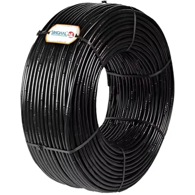 Singhal 300m Drip Irrigation Pipe Roll, Black Watering Hose for Garden, Plants, Trees, and Home Farming(Size-16 mm)
