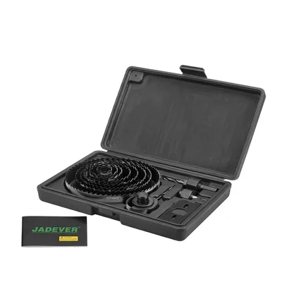 Jadever 19-127mm Carbon Steel 16 Pcs Multi-Size Wood Hole Saw Set with Arbors JDKJ4416