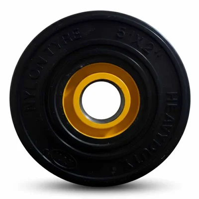 Heavy Duty 200 x 50 MM / 8 x 2 Inch 170 Kg Load Capacity Rubber Wheel ( C.I + Wheel ) Without Ball Bearing