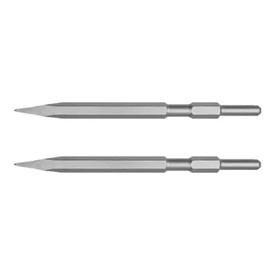 Total 17 x 280 mm 2 Pcs Pointed Hex Chisel for 1300W Demolition Hammer(TAC153171)