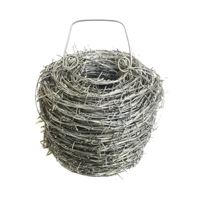 Premium Quality 175 Feet 14 Gauge Galvanized Barbed Fencing Wire with Handle, 2mm Wire Thickness - 10 Years Warrenty
