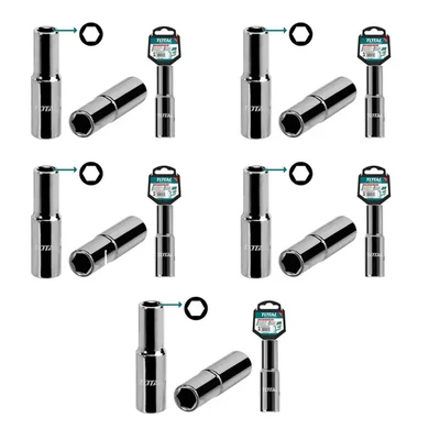 Total 1/2 Inch Drive 17 mm Hexagonal Socket (THTST12171) Pack of 5