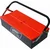 Inder 17x8x4 Inch Cantilever Toolbox Cabinet Red Lid P-367A