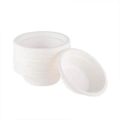 180ml White Round Bagasse Disposable Bowl |Eco-Friendly and Leak Proof Compostable|Ideal for
Soups(3000 Pcs)
