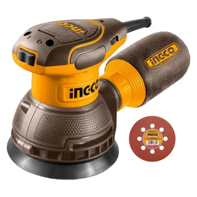 Ingco 125 mm 320 Watt Rotary Sander With 5 Pcs Sand Paper, 13000 RPM (RS3216)