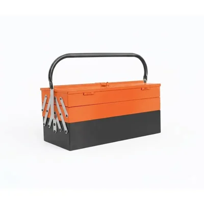 Kapson 18-Inch Cantilever Tool Box 3-Compartment Steel Organizer for Garage & Workshop Metal Chest K-601