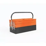 Kapson 18-Inch Cantilever Tool Box 3-Compartment Steel Organizer for Garage & Workshop Metal Chest K-601