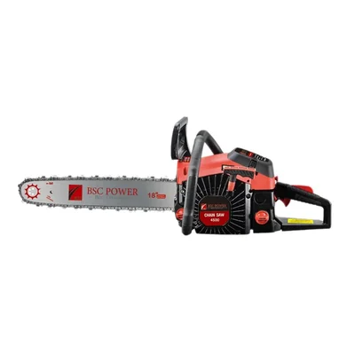 BSC Power 4500, 45-cc Petrol Chainsaw with 18 inch Guide Bar | Automatic Chain Oiler | Used for Wood Cutting/Logging