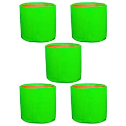 Siddhi 250 GSM, 18 inch x 18 inch HDPE, Round Shape, Reusable Grow Bag | Suitable for Nursery and Garden(Pack-5 pieces)
