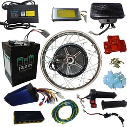 18 Inch Spoke Wheel 1500W Electric Bike Conversion Kit with 60V 30Ah Battery and 6A Charger for E-Bike and Scooter