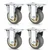 Heavy Duty 38 MM / 1.49 Inch Pack Of 4 Fixed Type Plain Bore TPR Caster Wheel