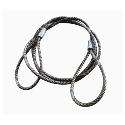 National 18 mm 1 Meter Wire Rope Sling,6x19 IWRC, Single Leg For Lifting, Rigging, and Material Handling