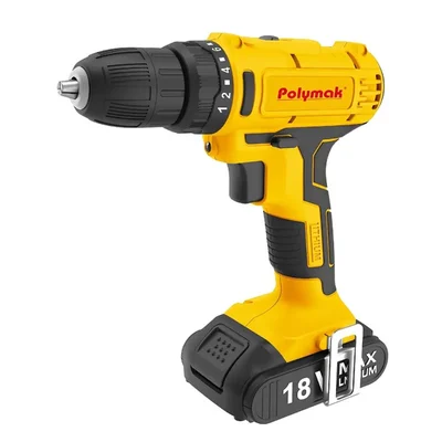 Polymak 18V 1300RPM 28Nm Cordless Drill Driver Workshop PM-CDD-18V-2B