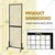 KTG 1.8 x 5.7 feet Standing Wire Grid Wall Panels, Display Rack With T-Base Wheels For Shows, Black(Pack-1 pc)