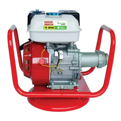 Yuri 4.8Kw 6.5HP Gasoline Vibrator for Concrete Compaction, 196cc 4-Stroke High-Torque Engine with 360-Degree Swivel Base (YR-GV1146)
