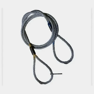 National 19 mm 11 Meter Wire Rope Sling,6x19 IWRC, Single Leg For Lifting, Rigging, and Material Handling