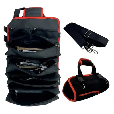 Gramstrong 19x12 Inch 14 Pockets Portable Tool Storage Roll Bag