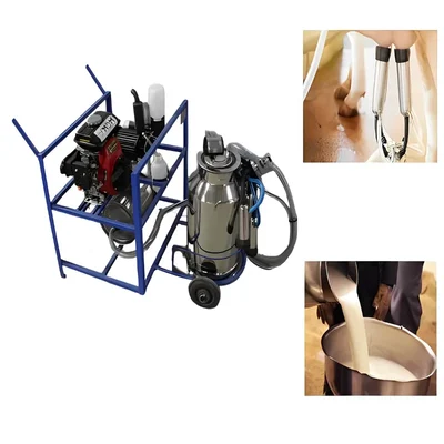 Commercial 22 Liter Single Bucket Bestie Milking Machine with 1 HP Engine