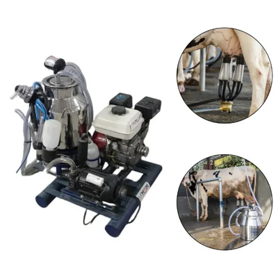 Heavy Duty 1HP Single Bucket Milking Machine 300 LPM Vacuum Speed