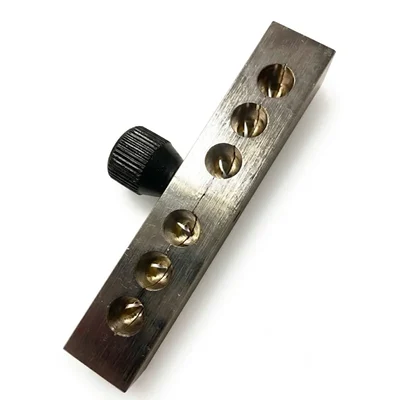 ELECOPTO 1gm 6-Hole Manual Polished Brass Laboratory Suppository Moulds (Set of 4)