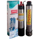 Jindal 1 Hp 10 Stage (V4) Single Phase Oil Cooled Borewell Submersible Pump - 1 Year Warranty