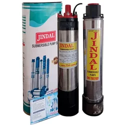 Jindal 1 Hp 10 Stage (V4) Single Phase Oil Cooled Borewell Submersible Pump - 1 Year Warranty