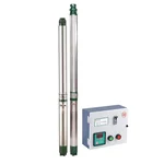 CRI 1Hp 13 Stage 4"(V4) 1Phase Water Filled Submersible Pump With CP, 97m Head (GENIE, CRI4R-2N/13) - 1 Year Warranty