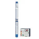 Crompton 1 HP 15 Stage 3" Water Filled Single Phase Submersible Pump with Control Panel, 239ft Head (3W15AM1D)