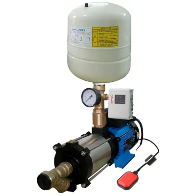 Dharani 1Hp 5 Stage 1Ph Booster Pump With 24L Tank & Accessories for Upto 3 Bathrooms (10 DBP 2/1.0-5) - 1 Year Warranty