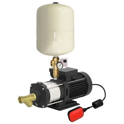 Crompton 1 Hp Single Phase Booster Pump With 24L Tank For 3 Bathrooms, SS Impeller (CFCHM6D1.0B-V24) - 1 Year Warranty