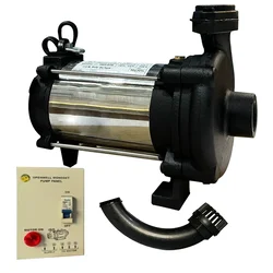Premium Quality 1 HP Single Phase 100 Feet max Head Mini Openwell Pump with Control Panel (1 year warranty) 