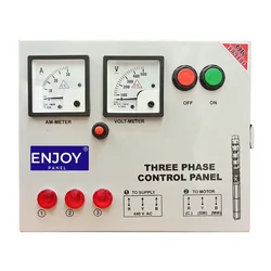Enjoy 1 Hp Three Phase Relay Control Panel, 6-10Amp Relay, For Water Filled Submersible Pumps