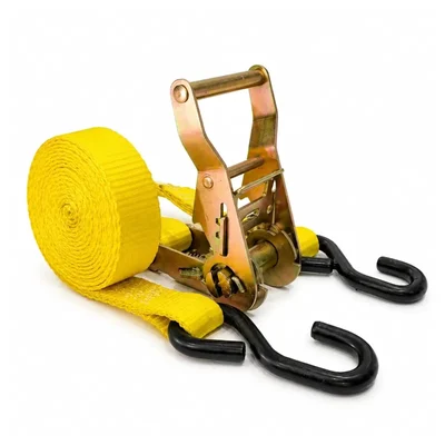 Trion Products 1 Inch x 10 Feet 1500kg Polyester Ratchet Strap Lashing Belt with S Hooks(Pack-2)