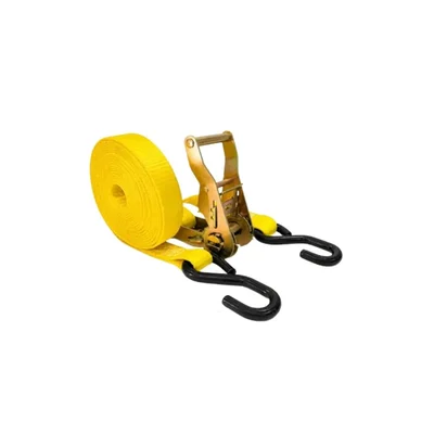 Trion Products 1 inch x 15 feet 1500kg Polyester Ratchet Strap Lashing Belt with S Hook(Pack-2)