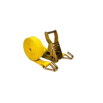 Trion Products 1 Inch x 15 ft 1500kg Polyester Ratchet Strap Lashing Belt with J Hook(Pack-2)