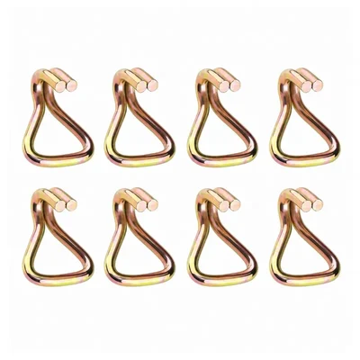 Trion Products 1 Inch 7mm Dia Zinc Plated Steel Heavy Duty Double J Hooks Replacement (Pack of 8)