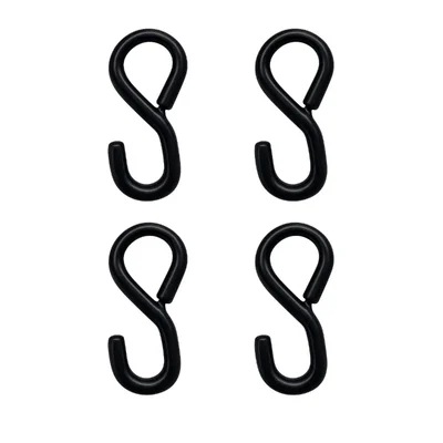 Trion Products 1 Inch 7mm Steel Heavy Duty S Hooks Replacement Set for Ratchet Tie Down Straps