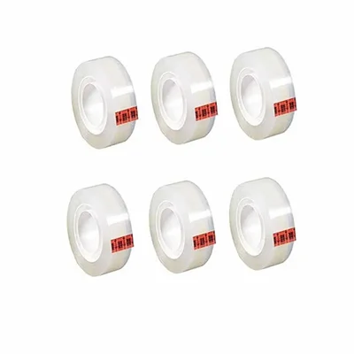 HORECA (Pack of 6 Pcs) 1 Inch 40 Meter 36 Micron Transparent Ultra Clear High Adhesion BOPP Tape for Packaging