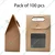 100 Pcs, Kraft Paper Carry Bag with Window for 1 Jar of Cookie, Honey