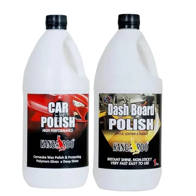 Kangaroo 1Kg Carnauba Wax Polish 1Kg Dashboard Polish 2 Foam Applicators Kit (CP_DB_ 1 KG)