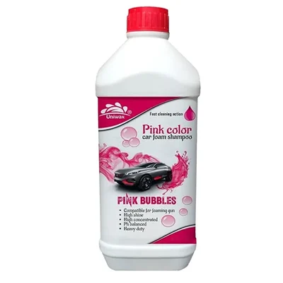 Uniwax 1 Kg Pink Color Car Foam Shampoo to Soften Surface Dirt