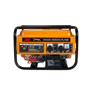 Pilot Gasoline Generator 1.1 KVA Portable Power with Self Start Large Fuel Tank Inbuilt Battery (PL-1100)