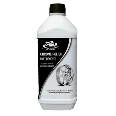 Uniwax 1L Chrome Polish Rust Remover for Chrome, Copper, Brass, Bronze, Gold, Nickel and Stainless Steel