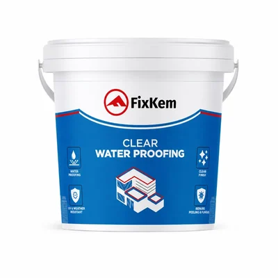 FixKem Clear 1L High-Coverage Transparent Weatherproof Liquid Sealant Clear Waterproofing Coating CWP11