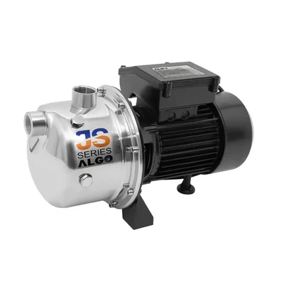Algo 1 Hp Single Phase Self Priming SS Jet Pump 35m Head, 60 LPM Discharge, 25x25mm - 1 Year Warranty (JS-3-07S)