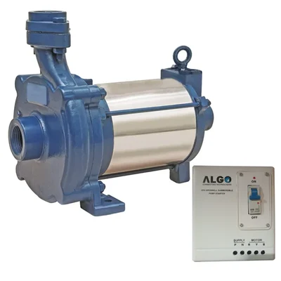 Algo 2HP 1Phase HORA+ Series Openwell Submersible Pump With CP, Copper Rotor, 50x50mm - 1 Year Warranty (HPC-15/20SG)