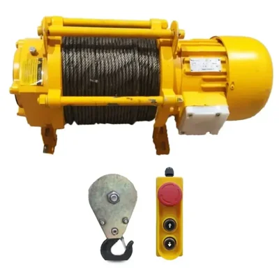 HT 1 Ton Capacity, Single Phase 3 hp Electric Winch With 8 mm & 100 Meter Wire Rope