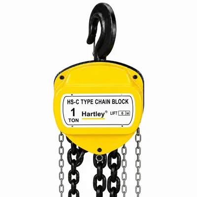 Hartley 1 Ton 6 Meter 6mm Chain Single Fall Manual Chain Pulley Block Hoist