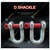 Heavy Duty 1 Ton Screw Pin Type D Shackle